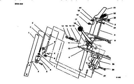 Part Location Diagram of 74-1360 Lawn Boy GRIP-HANDLE